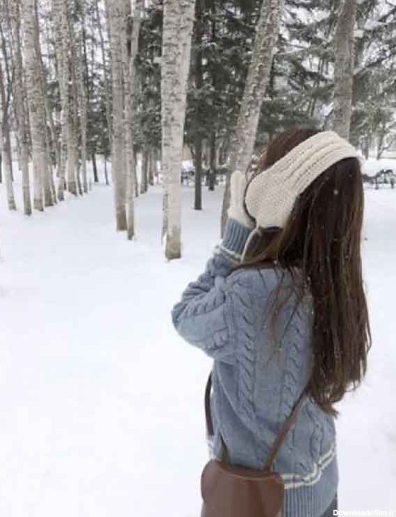 عکس دختر در برف برای پروفایل 2024؛ بدون متن بسیار زیبا و کاملاً فیک طبیعی!