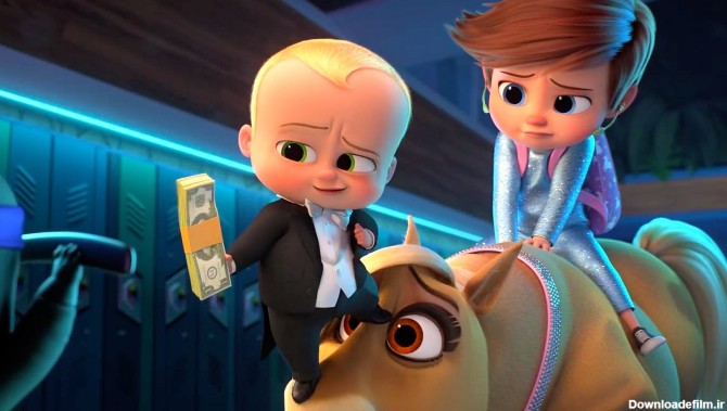 انیمیشن The Boss Baby: Family Business و بچه ها سوار اسب کوچک