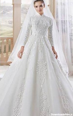لباس عروس پوشیده و زیبا