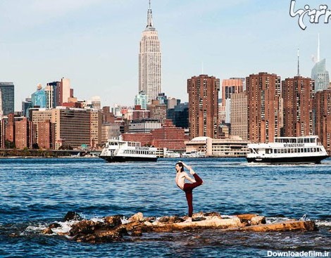 حرکات زیبای یوگا در شهرهای بزرگ +عکس