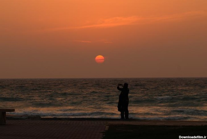 غروب خورشید در ساحل خلیج فارس - جزیره کیش