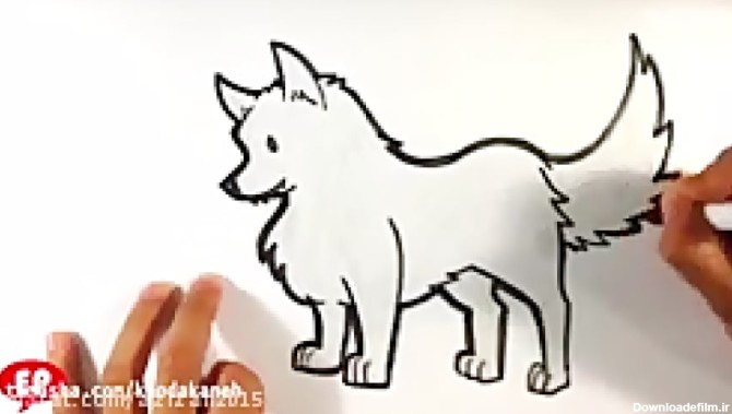 نقاشی مخصوص کودکان - آموزش نقاشی گرگ