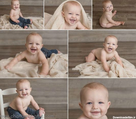 ایده های ساده و شیک عکس نوزاد پنج ماهه - مجله چند ماهمه