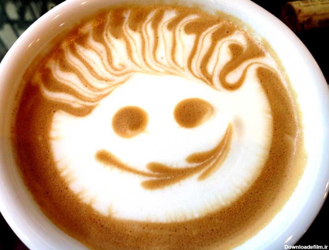 عکس زیبا از فنجان قهوه تزئین شده