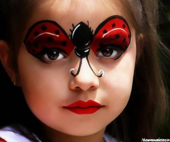 مدل های بامزه نقاشی روی صورت کودکان با گواش + تصاویر