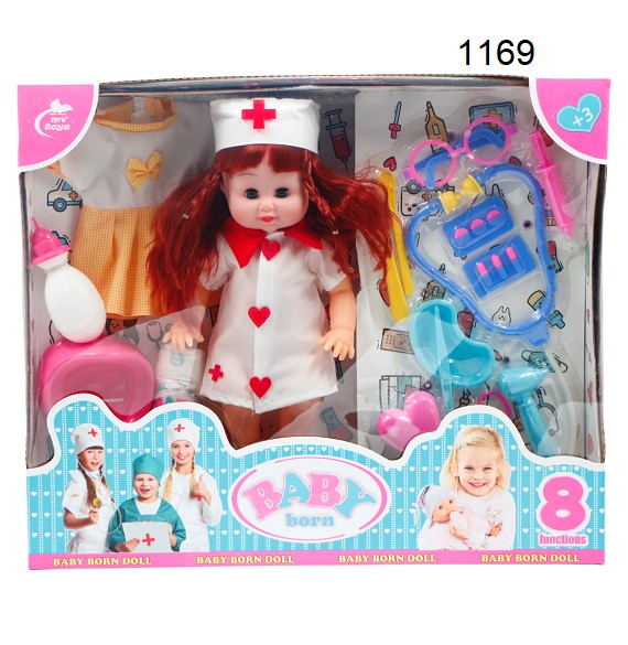خرید اینترنتی عروسک دختر پرستار بیبی بورن BABY born | نی نی بازار