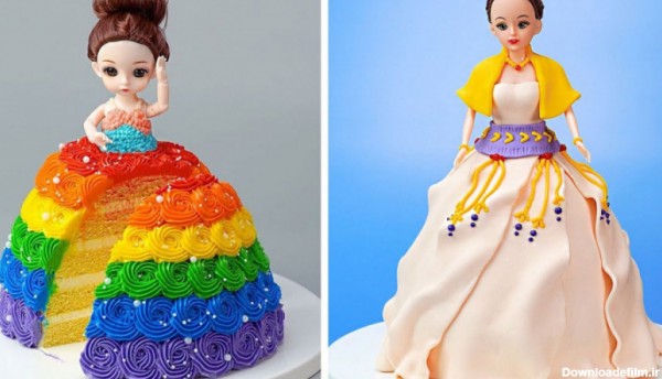 طرز تهیه کیک تولد / دیزاین کیک عروسکی / کیک آرایی برای کودکان