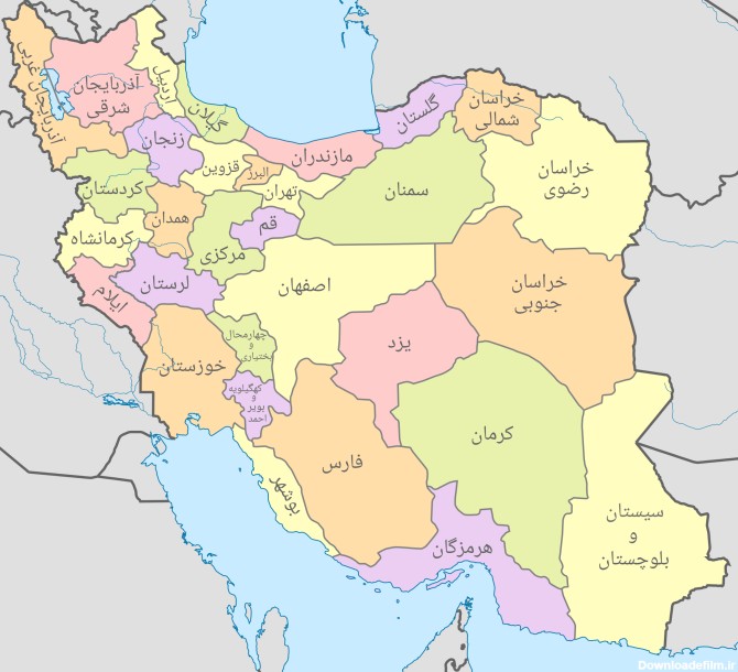 نمایش نقشه ایران