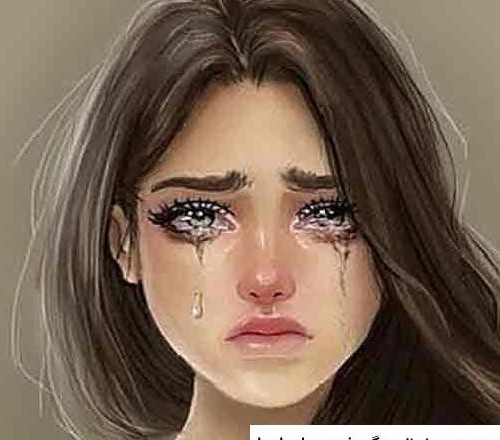 عکس دختر درحال گریه