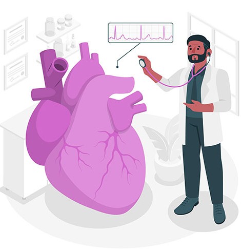 cardiologist concept illustration 1 وکتور تصویر کاور هایلایت اینستاگرام