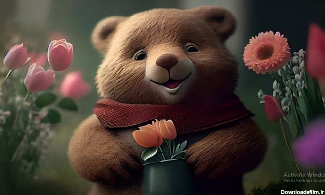 عکس خرس کارتونی🌟دانلود 10 عکس خرس کارتونی ناز و کیوت