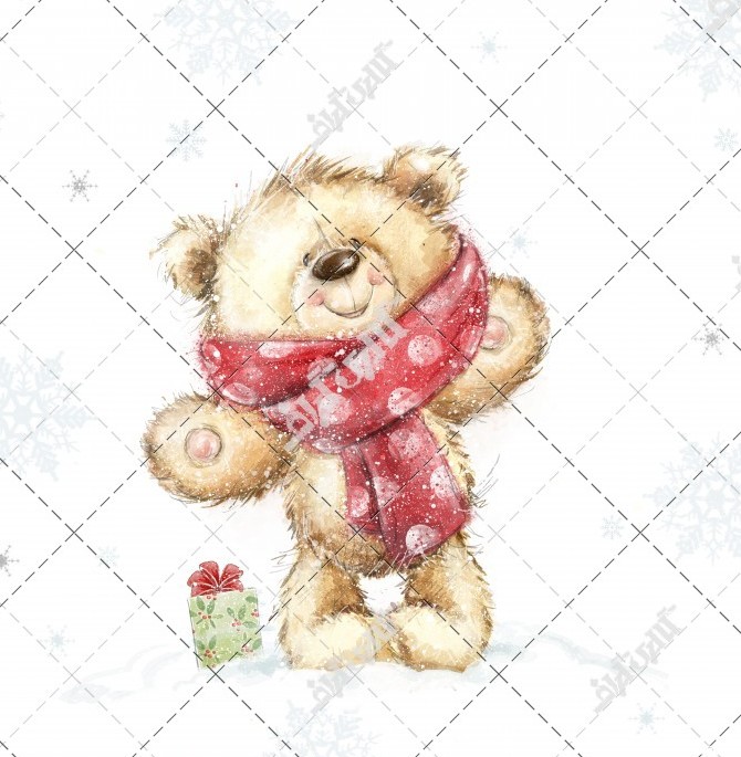 نقاشی عروسک خرس ولنتاین