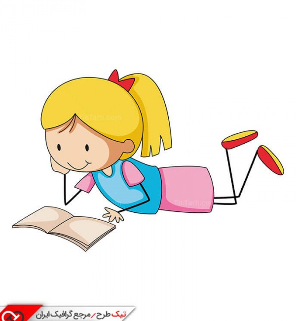دانلود کلیپ آرت دختر بچه در حال کتاب خواندن