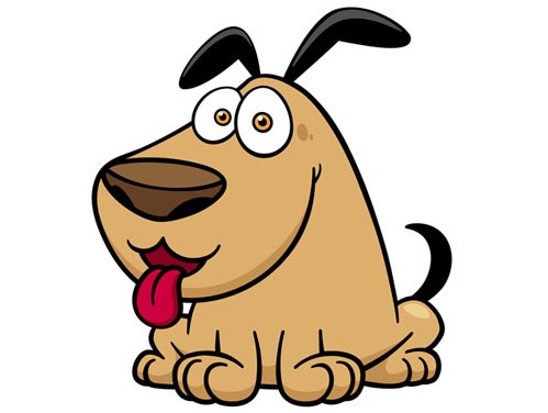 فایل لایه باز وکتور کاراکتر کارتونی سگ قهوه ای
