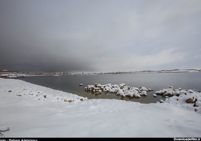 اردبیل| دریاچه شورابیل در برف +تصاویر - تسنیم
