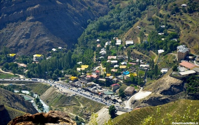عکس هوایی از روستای آب اسک، منبع عکس: گوگل مپ ، عکاس: علیرضا جواهری