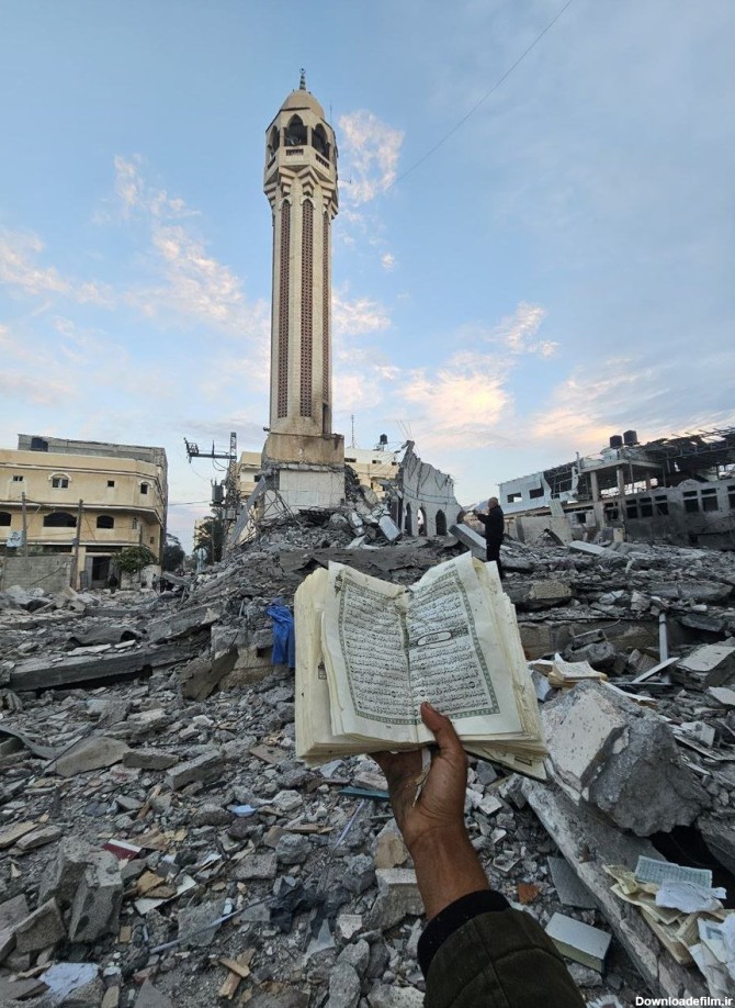 تخریب کامل مسجد یافا بعد از بمباران دیشب صهیونیست‌ها در نوار غزه