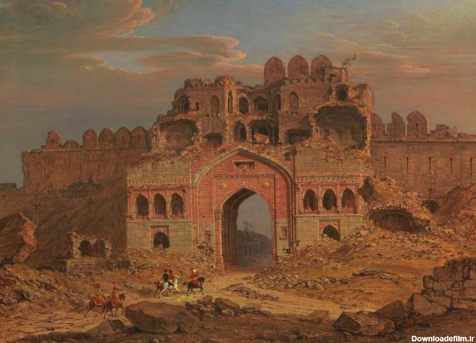 عکس هنری نقاشی قلعه خرابه