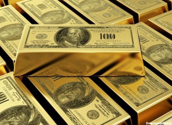 مجموعه عکس شمش طلا و دلار (جدید)