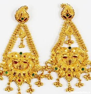 گوشواره هندی طلا indian golden earrning
