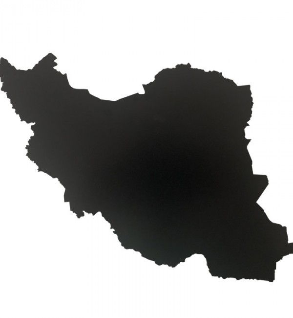 عکس نقشه سیاه ایران با دریا