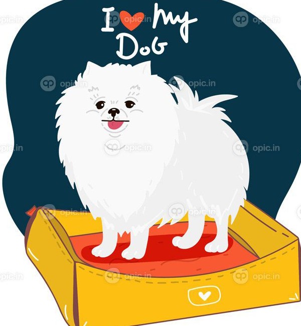 دانلود وکتور کارتونی سگ ناز با دست کشیده می توان استفاده کرد | اوپیک