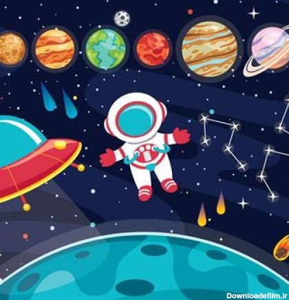 نقاشی فضانورد کوچک