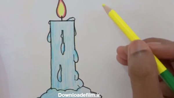 نحوه کشیدن شمع ( کودکان )
