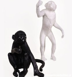 خرید و قیمت دکوری میمون ایستاده سفید کد619 | ترب