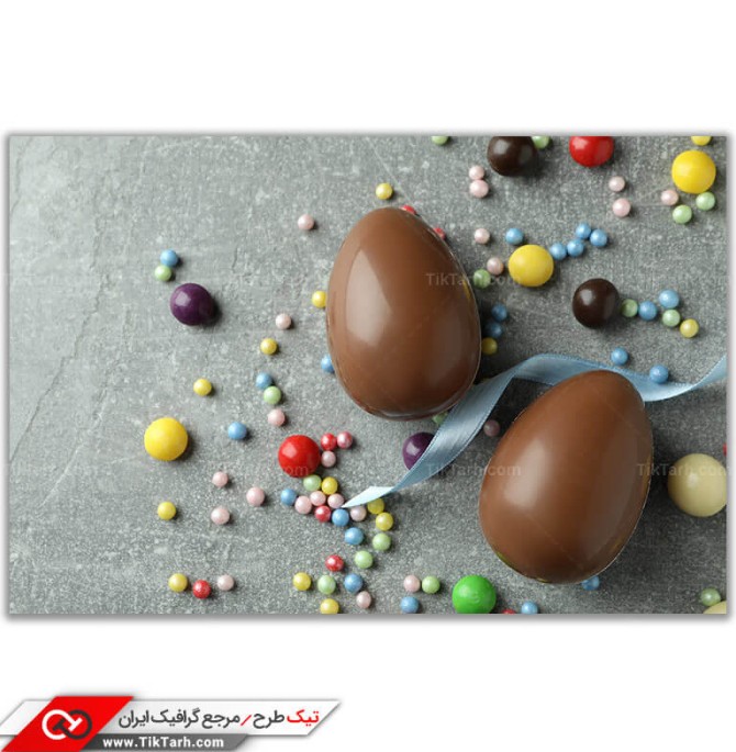 دانلود تصویر باکیفیت از تخم مرغ شکلاتی
