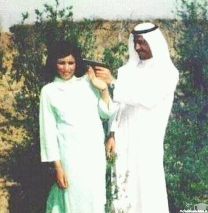 عکس رمانتیک و عاشقانه خاص و تاریخی صدام حسین با معشوقه زیبایش