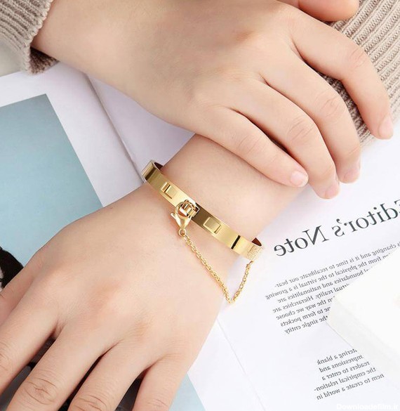 مدل دستبند طلا شیک و مجلسی دخترانه + دستبند طلا زنانه