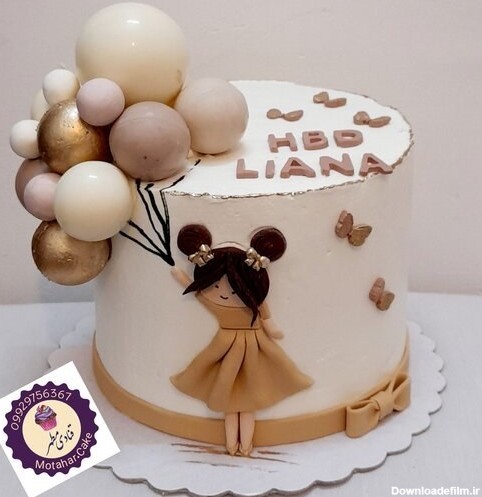 عکس کیک تولد دخترانه شکلاتی