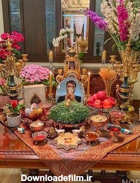 عکس سفره هفت سین روی میز ناهار خوری