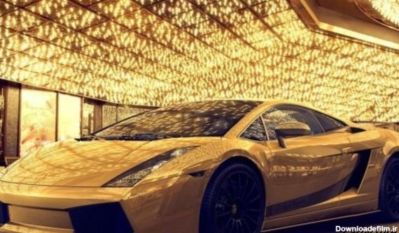 عکس ماشین لامبورگینی از طلا