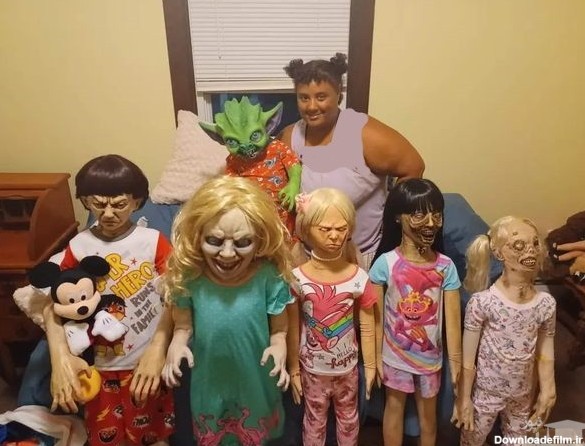زنی که با یک عروسک زامبی ازدواج کرده و شش کودک عجیب دارد