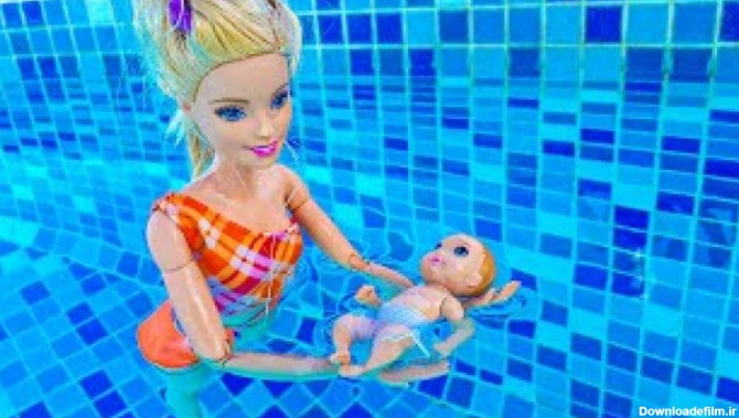 عروسک های دخترانه - فیلم عروسک باربی - شنا کردن - برنامه کودک عروسک