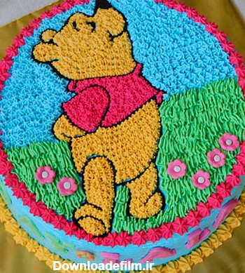 مدل کیک تولد با طرح خرس پو