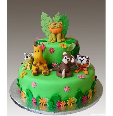عکس کیک تولد تم جنگل
