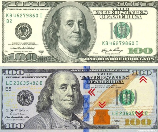 پشتیبانی فارابی | تفاوت دلار آبی و سفید(سبز)