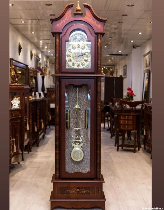 ساعت ایستاده چوبی مدل خراطی (تاج آمریکایی) کد 102177 - هفت گالری ...