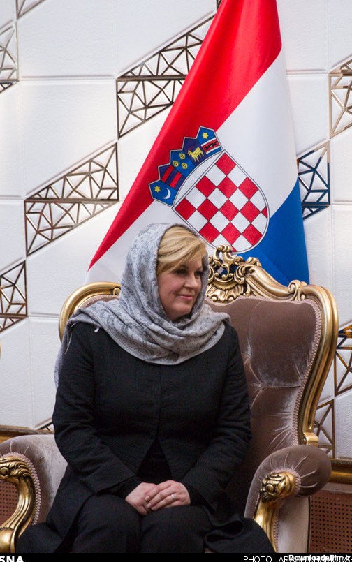 لباس رییس جمهور زن کرواسی در تهران (عکس)