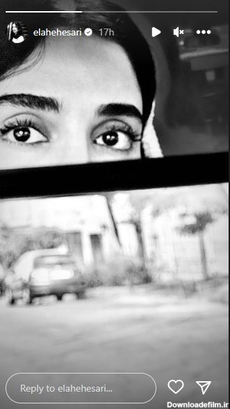 عکسی که الهه حصاری از چهره اش در آینه خودرو منتشر کرد