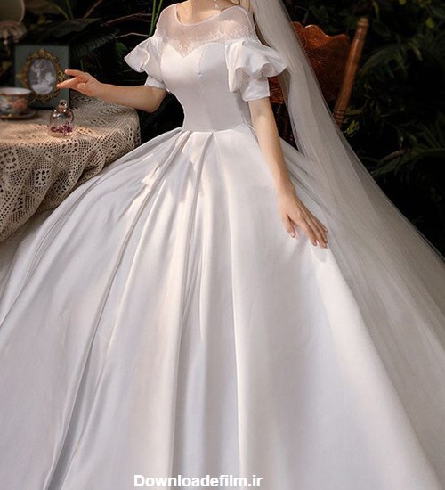مدل لباس عروس پف دار ساده و جدید + لباس عروس پفی پرنسسی