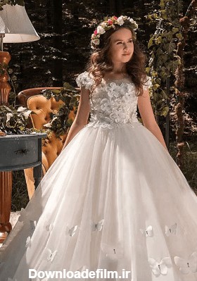 عکس 20 مدل لباس عروس بچه گانه پرنسسی 2022 دلربا