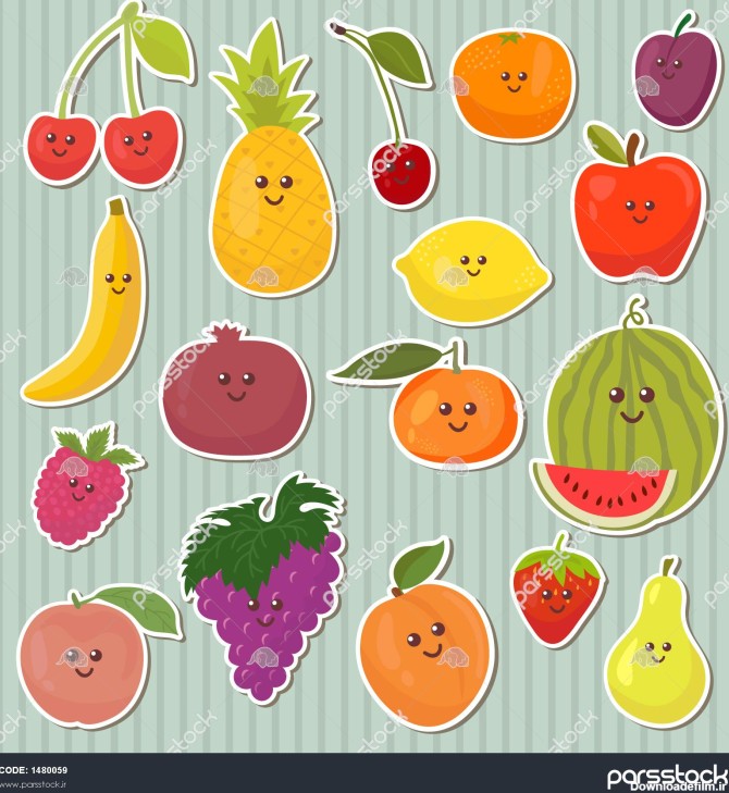 عکس کارتونی میوه ها