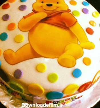 عکس خرس روی کیک تولد
