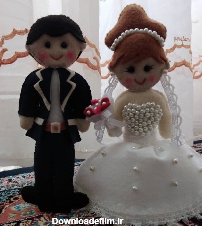خرید و قیمت عروس و داماد نمدی از غرفه عروسک سازی سادات | باسلام