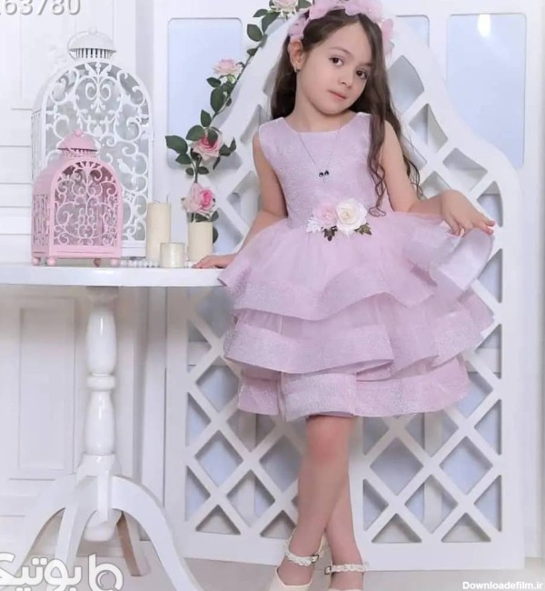 لباس عروس پرنسسی بچه گانه بنفش از فروشگاه هانی بیبی | بوتیک