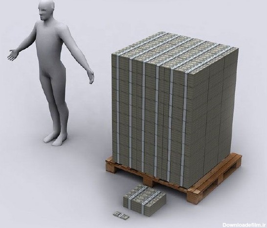 بدهی های آمریکا با مقیاس 100 دلاری (عکس)